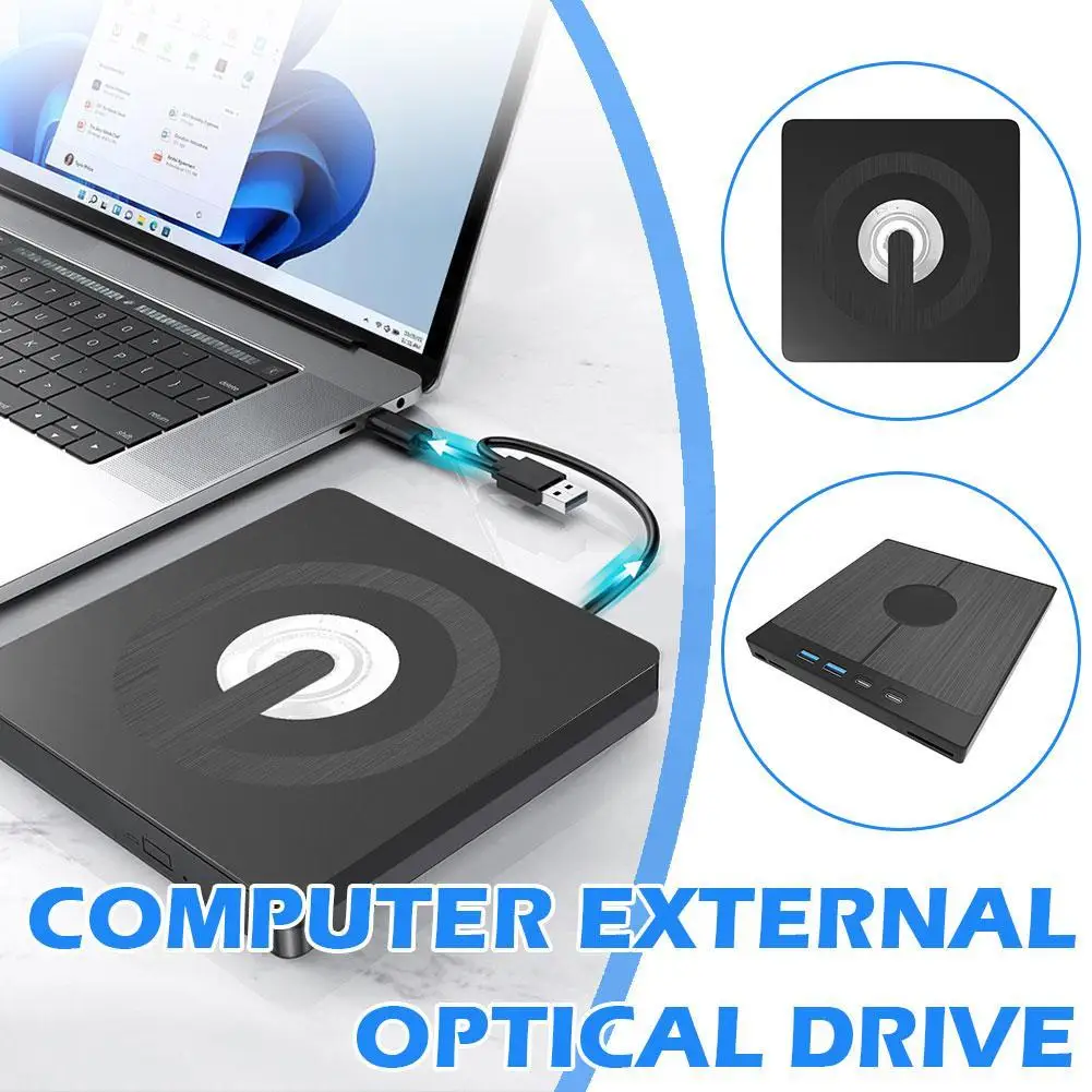 3.0Type-c External CD Drive DVD Burner USB Mobile CD Drive External Computer Universal Desktop Computer External Optical Drive