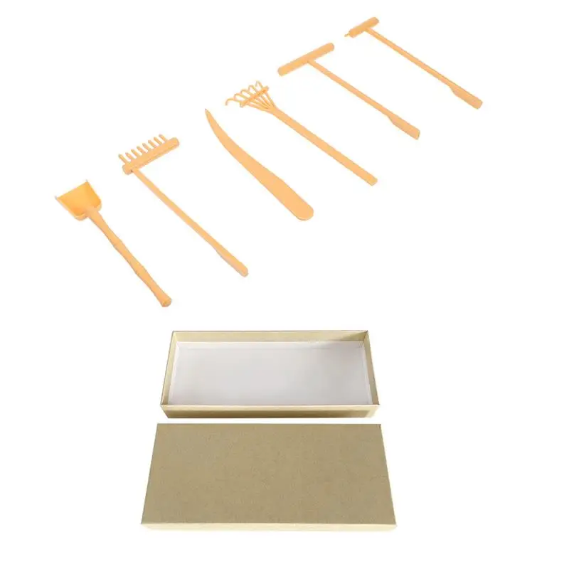 

Garden Rake Sand Zen Mini Tool Miniaturesandbox Desktop Tools Decoration Accessories Set Beach Rakes Kit Scoop Gardening