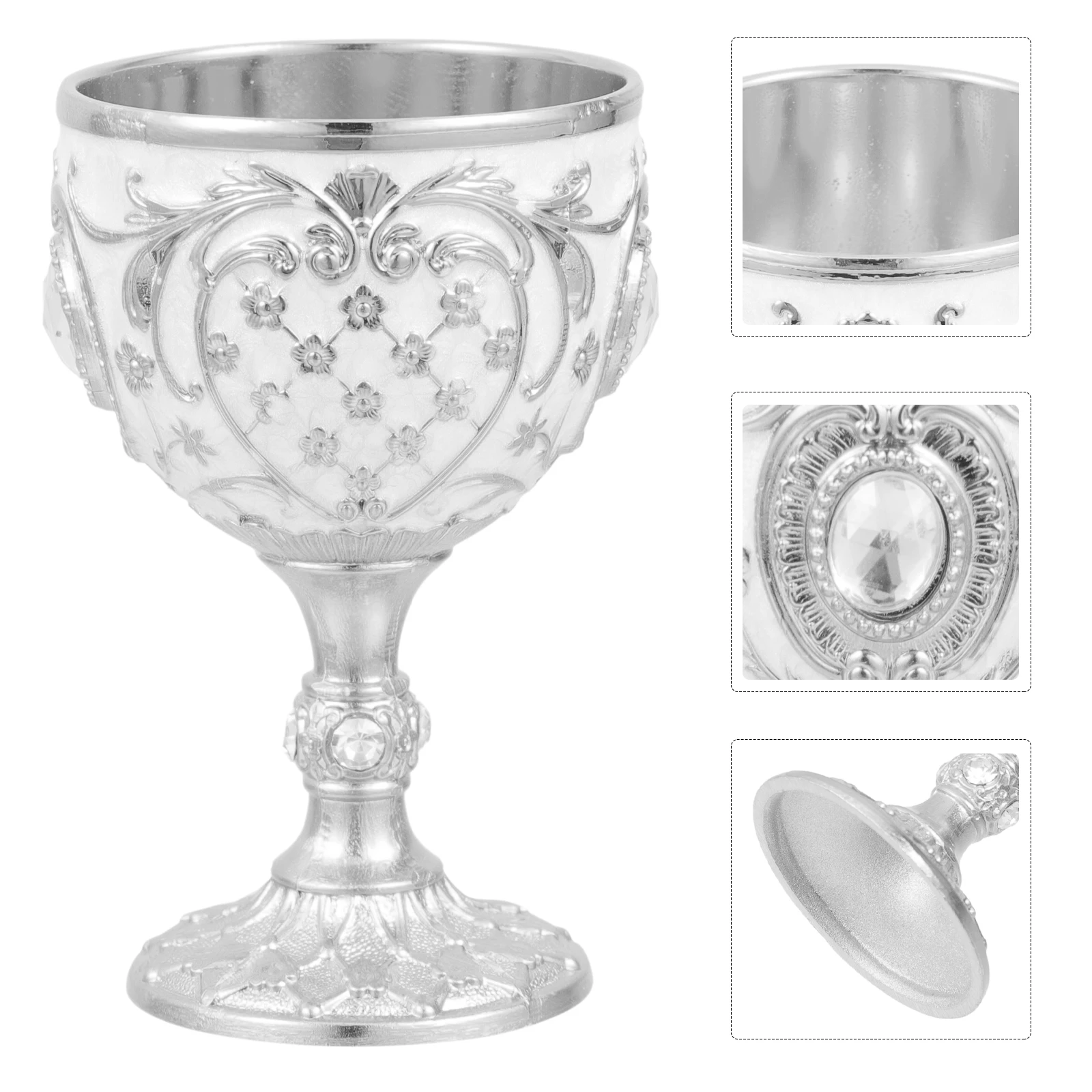 

Retro Design Desktop Decorative Goblet Zinc Alloy Royal Mini Cup For Party Home 30Ml Retro Wine Cup Decorative