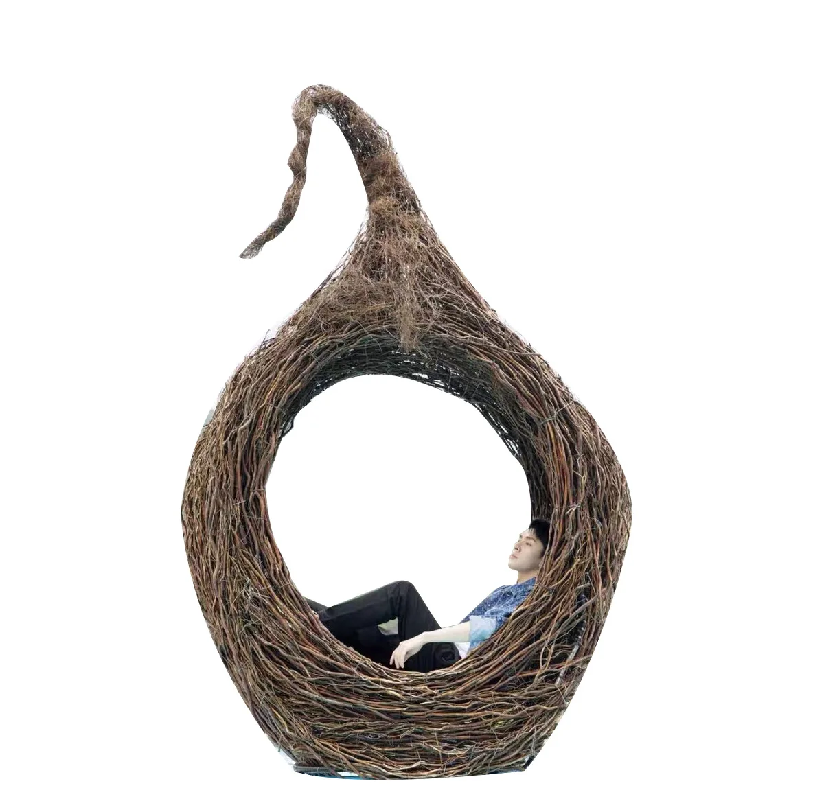 

Bird's nest chair outdoor scenic camping clock in photography creative B & B