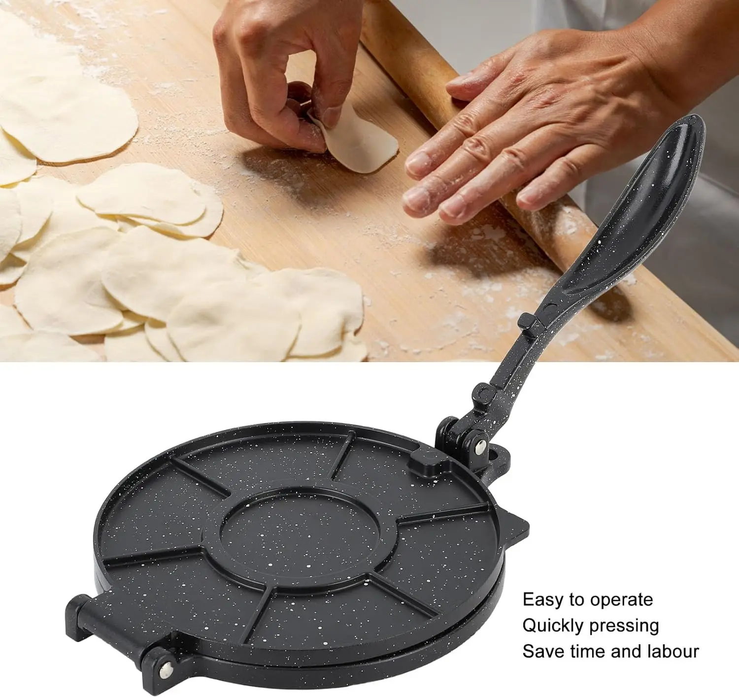 10 Inch Tortilla Press, Flour  Press Bakeware Tool DIY Dough Press Tortilla Maker, Aluminum Alloy Kitchen Utensils for Tortillas