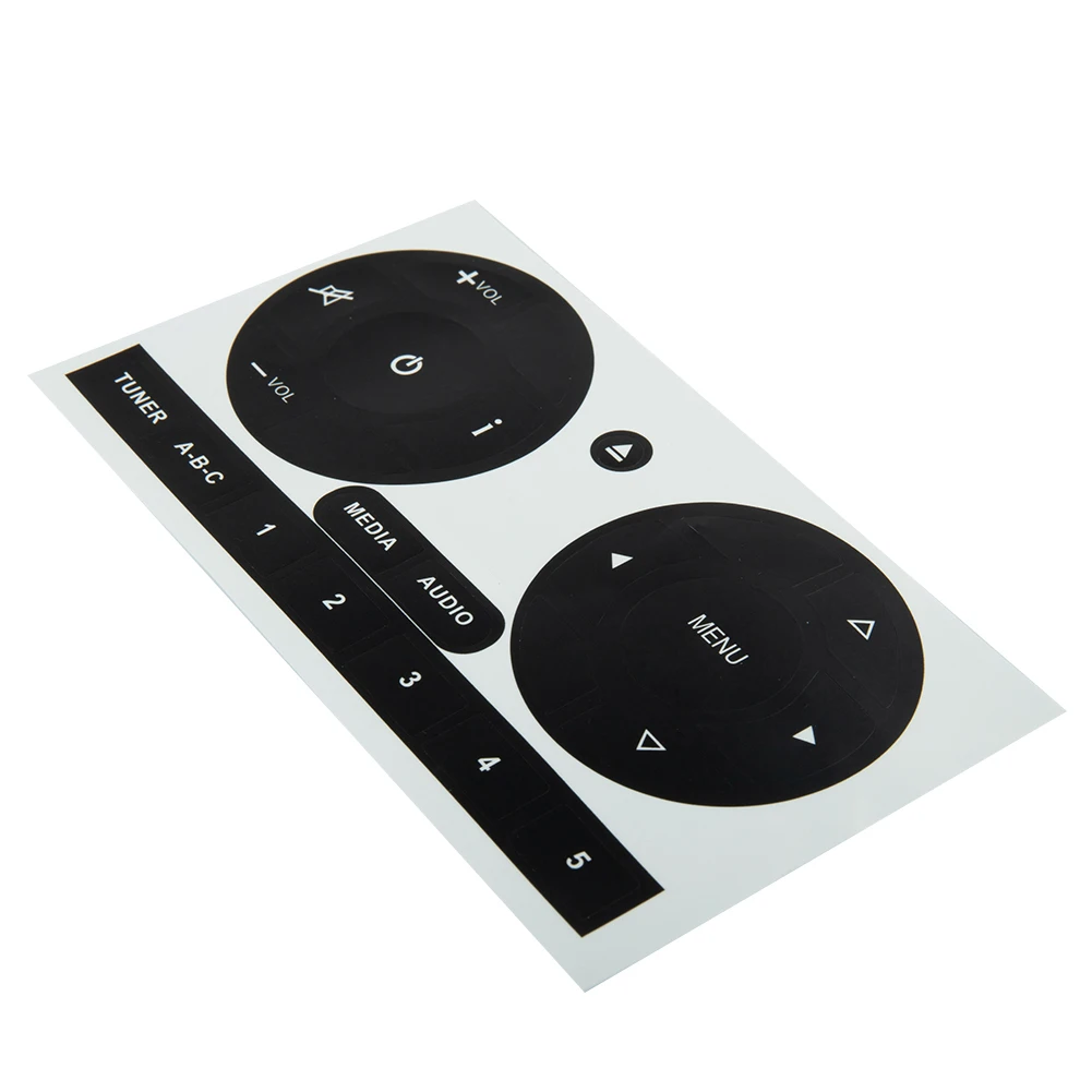 Radio Button Label Restoration Stickers Compatible with For Fiat 500 Model Years 2011 2012 2013 2014 2015 and 2016