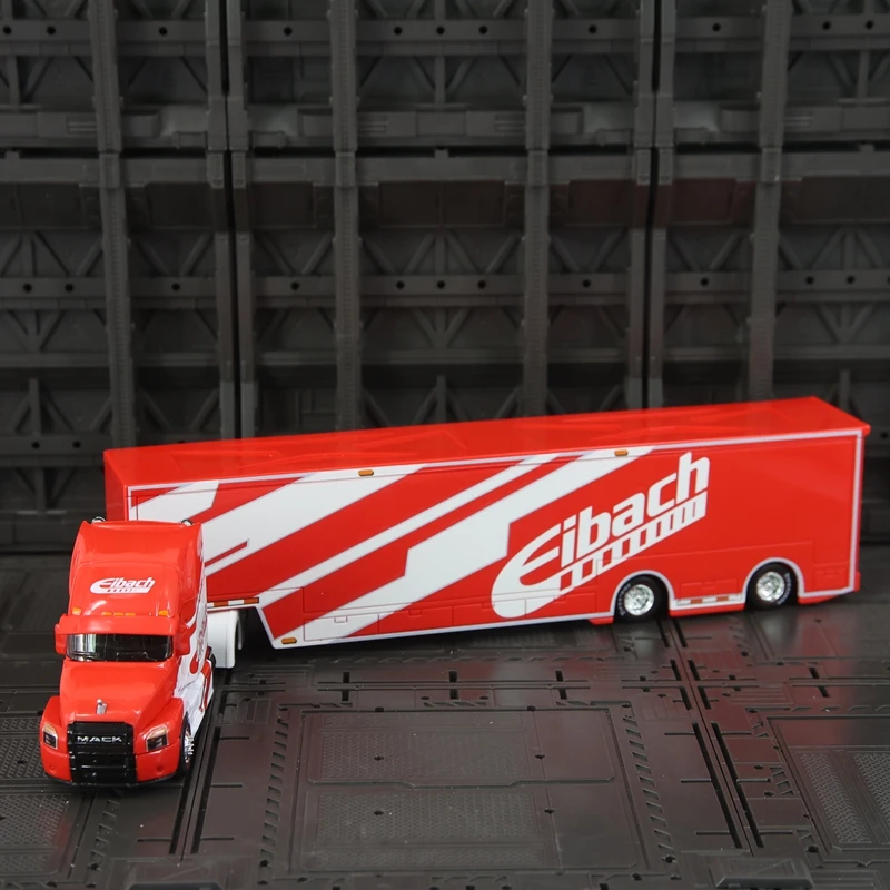 

Модель грузовика Mack Anthem 1:64 с контейнером, статическая модель автомобиля из сплава Eibach, американская транспортная машина, сувенир.