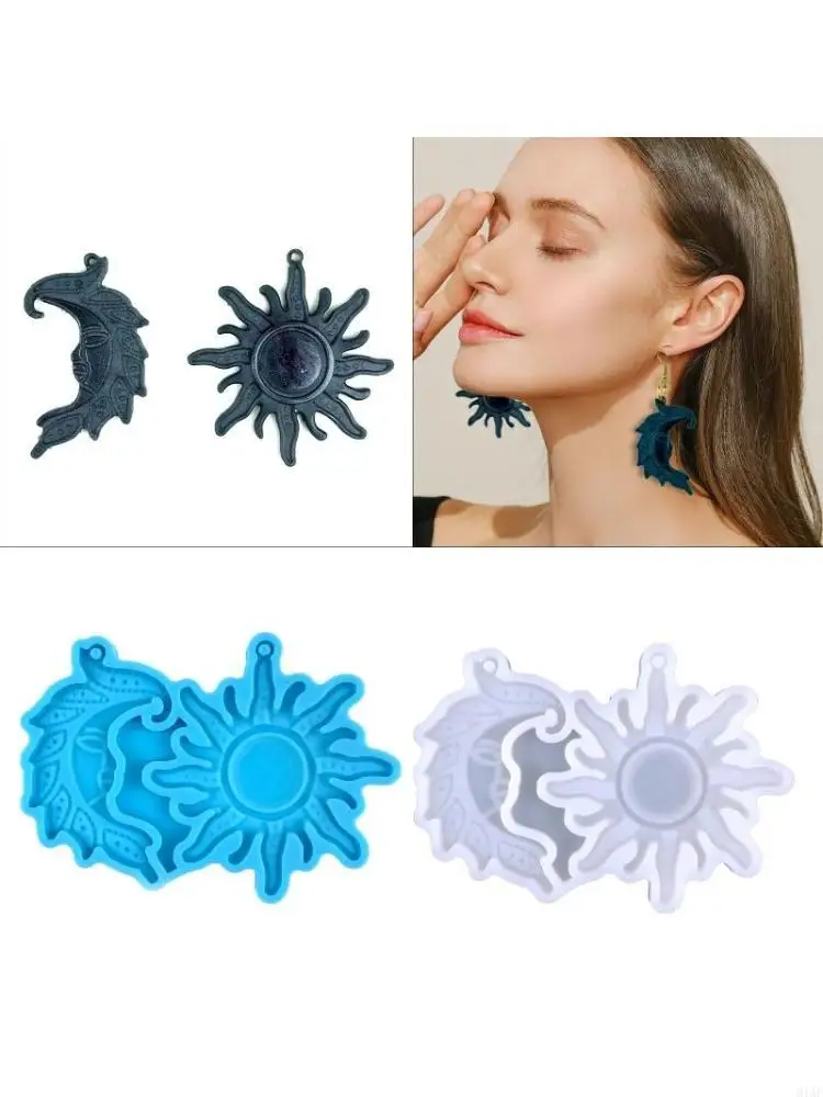 91AF Resin Epoxy Silicone Mold Sun Moon Mold Casting Molds Jewelry Making