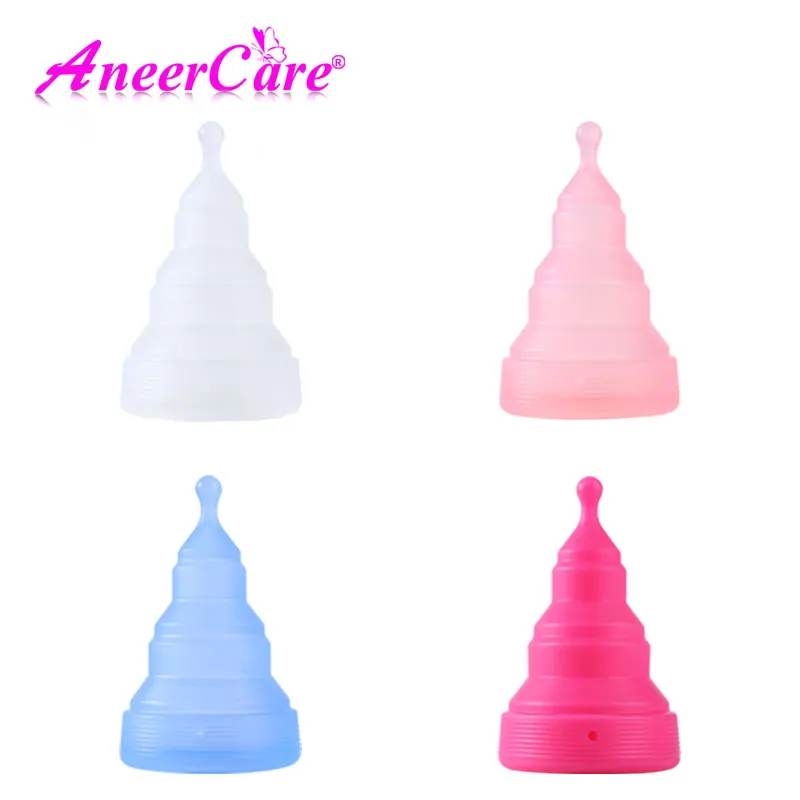 Foldable Menstrual Cup Reusable Menstrual Supplies Women\'s Health Care Saving Environmental Protection 4 Colors Menstrual Cups.