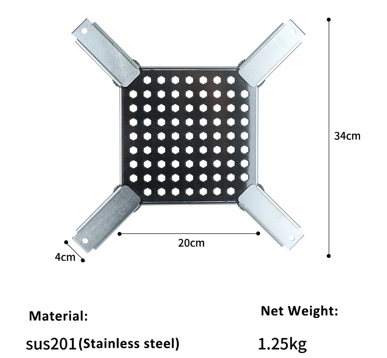 Portable Stainless Steel Wood Burning Firewood Stove Outdoor Picnic Barbecue Grill Fire Pit Outdoor Pit Ultralight Camping Stove