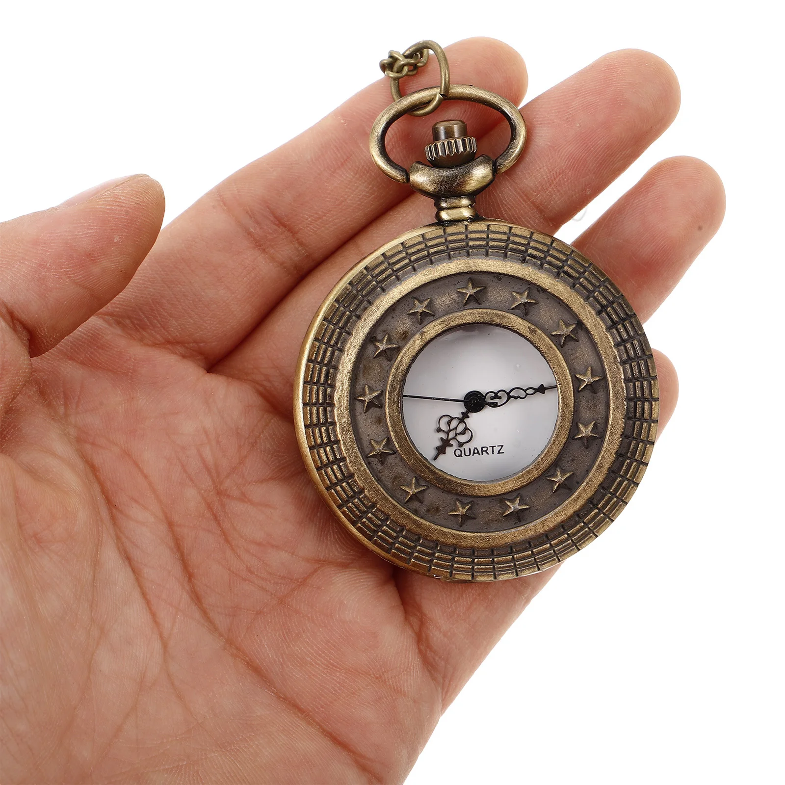 خمر ساعة الجيب سلسلة غطاء الوجه حركة الكوارتز الرجعية ساعة الجيب الصغيرة الرجال النساء نمط ساعة الزخرفية