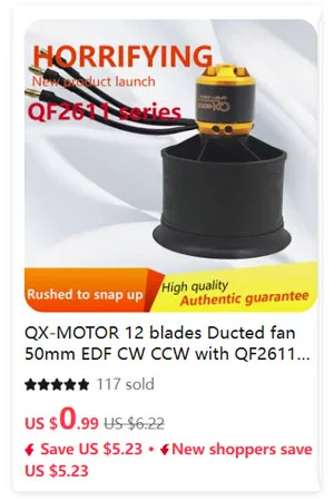 70mm 64mm 50mm Rotorblätter CW CCW 12-Blatt-Lüfter für QX-MOTOR EDF Kanalventilator Hochleistungslüfter DIY Ersatzteile – Detail 1