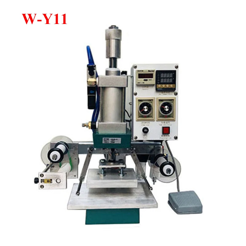 Desktop Pneumatic Hot Foil Stamping Machine Business Card Leather Bronzing Embossing Equipment For PVC Card Paper Wood Press