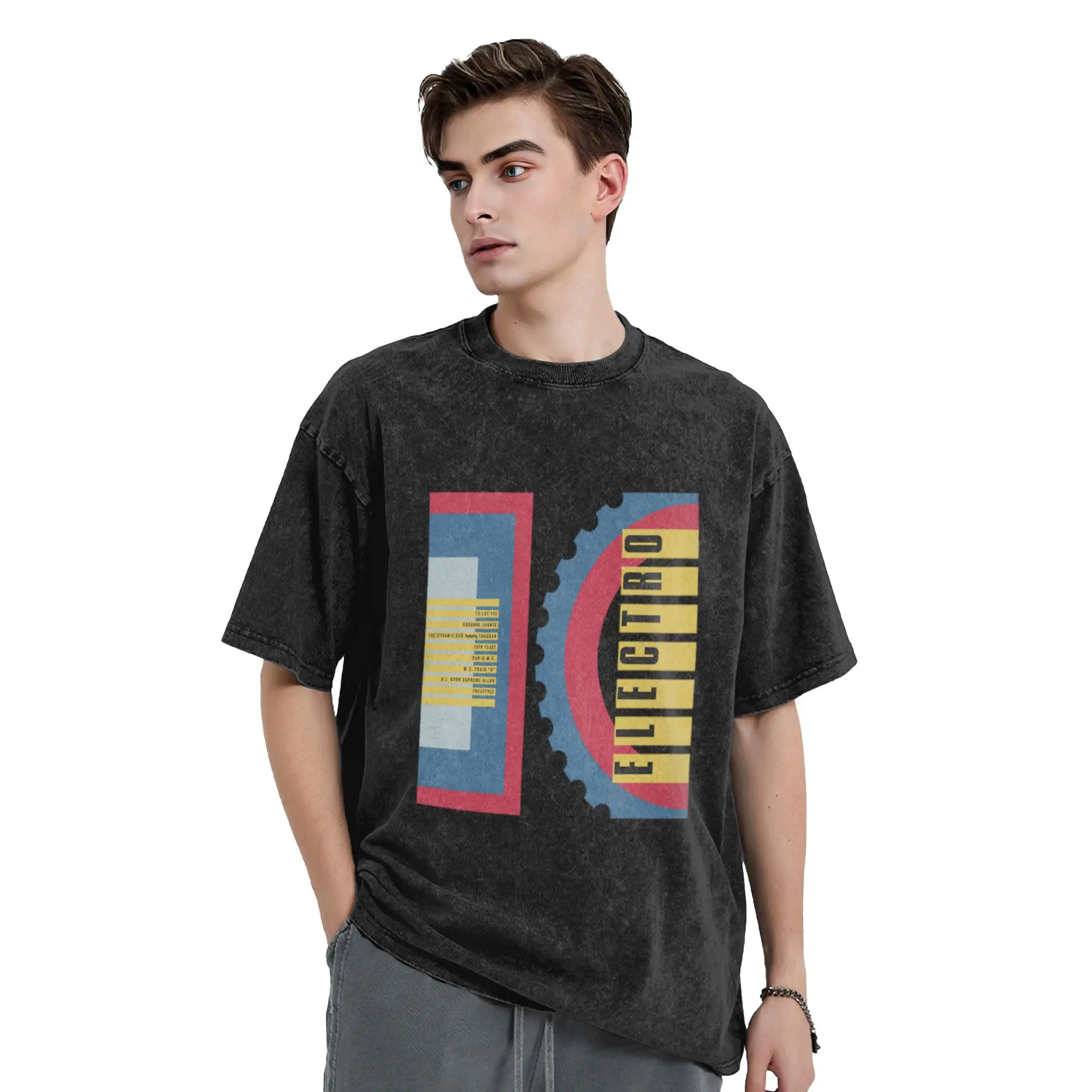 Electro 10 Old School Hip Hop Unique Trendy A Vintage Oversized Cotton Unisex T-Shirts