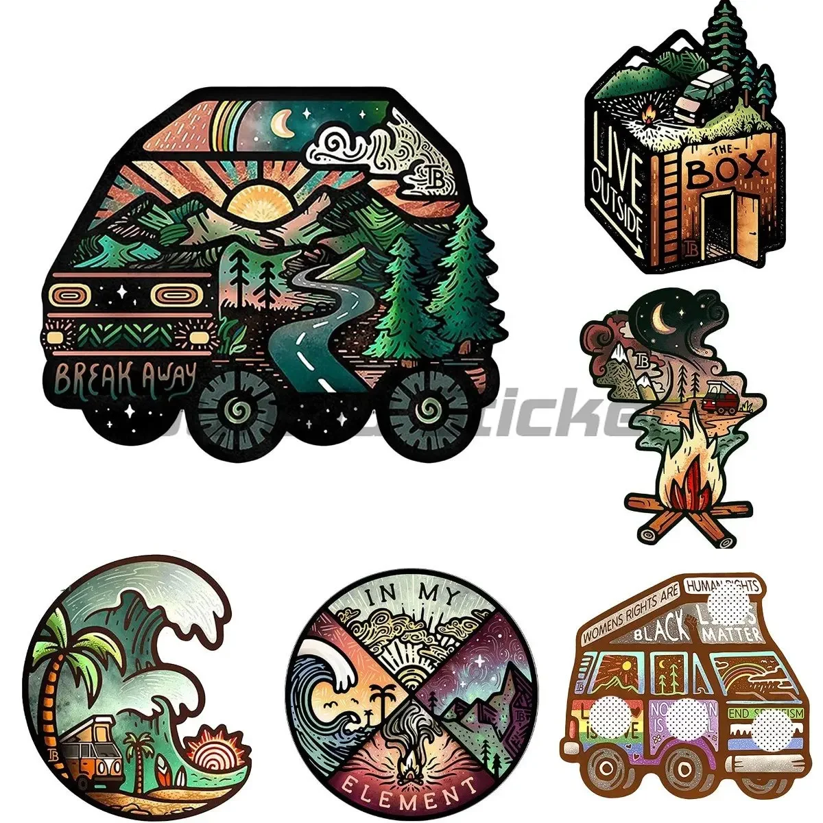 

Car kayak Motorcycle Stickers Sunscreen Occlusion Scratch Decals Vinyl Laptop Caravan Decor Car Styling