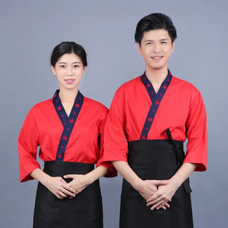 Japanese Style Labor Suit Customized  Workwear Restaurant Waiter Workwear  Kimono Sushi Clothing