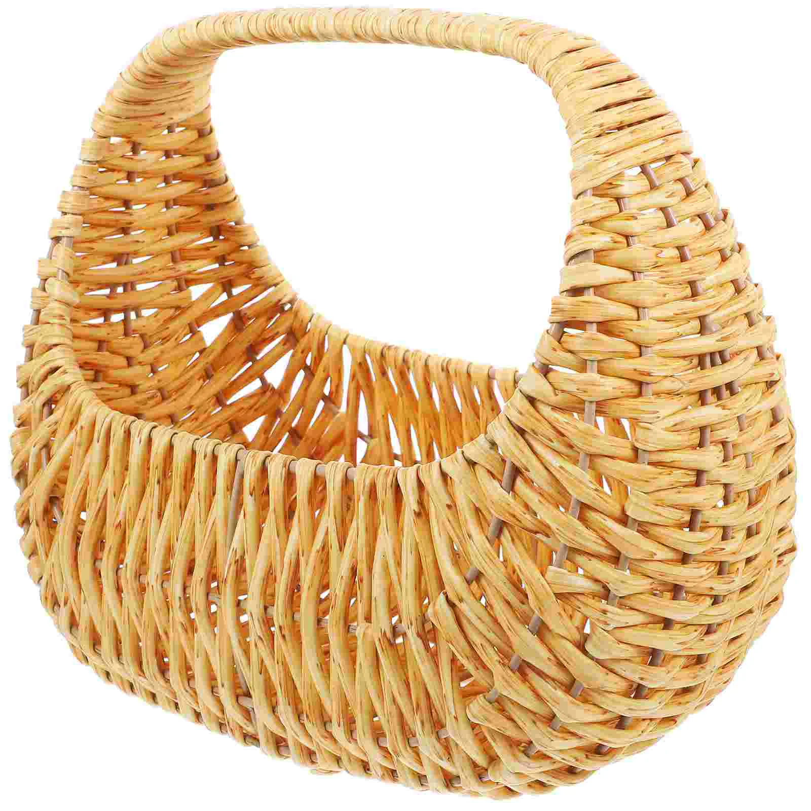 

Girl Imitation Rattan Flower Basket Bride Red Rose Petals White Girls Pp Multipurpose Woven Floral