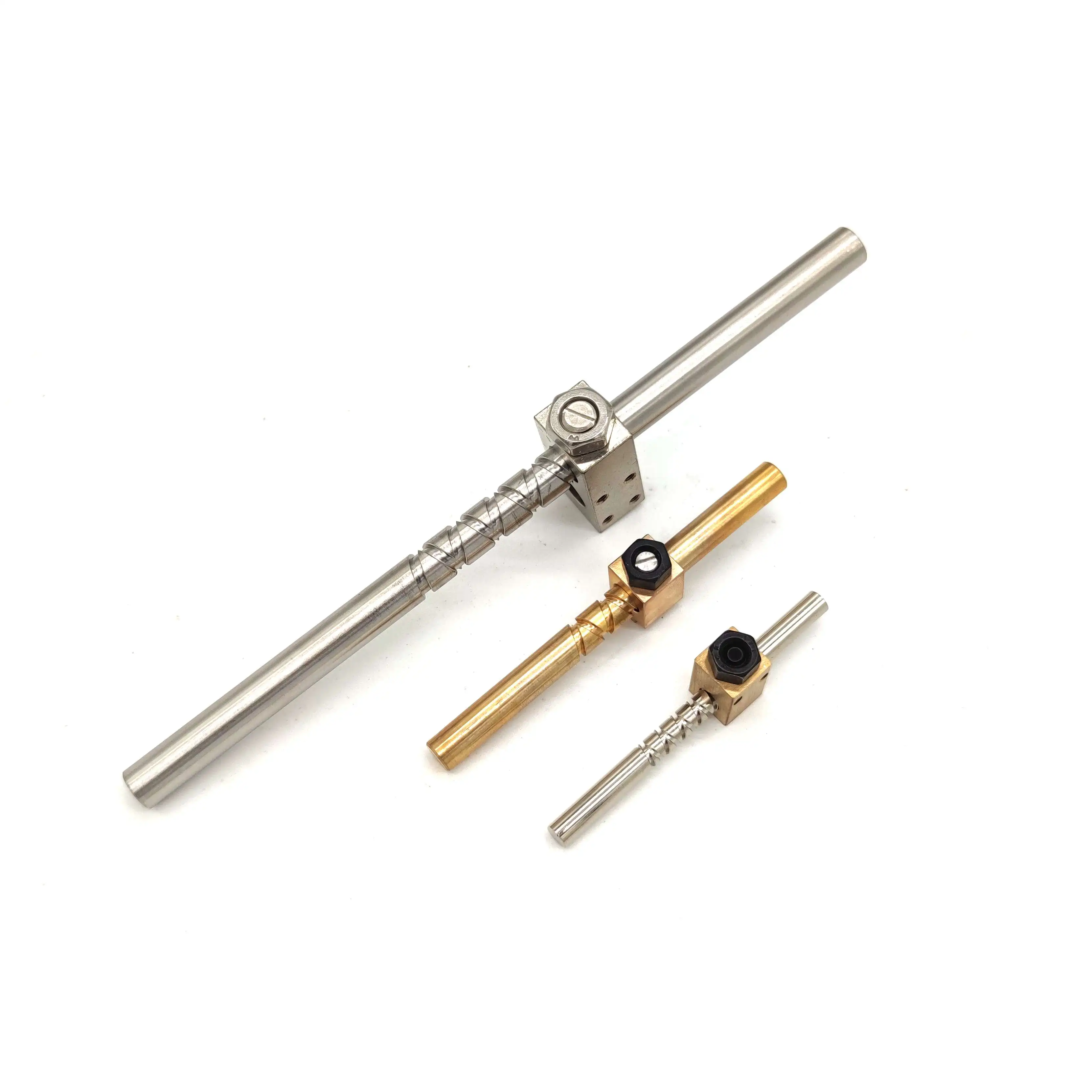 304C SUS Reciprocating Screw with Nut Working Length 50~300mm 10mm Diameter 10mm Pitch