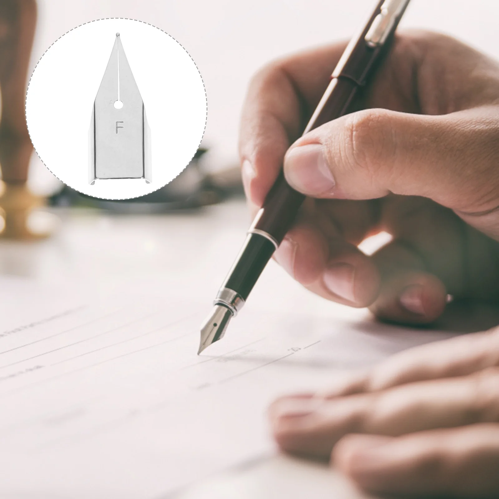 

20 шт., стальные наконечники для перьевых ручек, наконечники для каллиграфии, плавное письмо, простая установка, наконечники для перьевых ручек