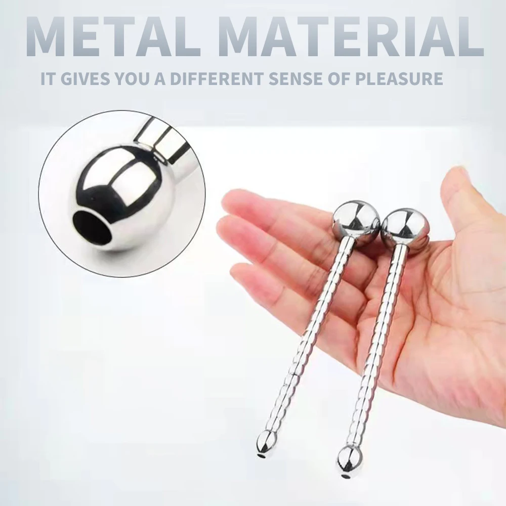 Stainless Steel Urethral Dilators Hollow Penis Plug BDSM Prostate Stimulation Massage Male Masturbator Erotic Sex Toys for Men