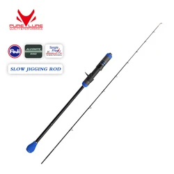 PURELURE Slow Jigging Rod 1.90M 6.35ft Solid Tip Salt water Spinning Baitcasting for Sea Fishing Rods Boat Fishing Rod