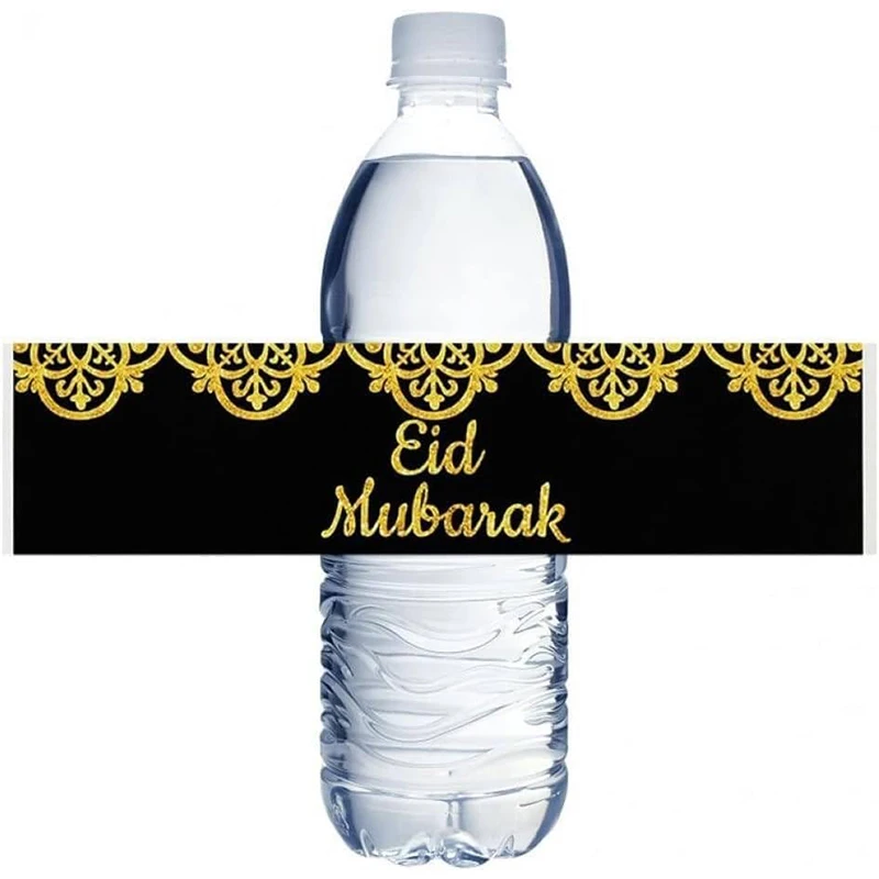 

10Pcs Ramadan Bottle Labels Eid Mubarak Bottle Wrappers For Celebrating Muslim Islamic Eid -fitr Festival Decorations