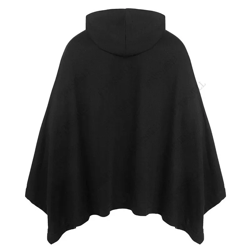 Poncho à capuche décontracté pour hommes, manteau à la mode, sweat à capuche, chemise de protection, streetwear hip hop, pull avec poche, unisexe, 550 cape