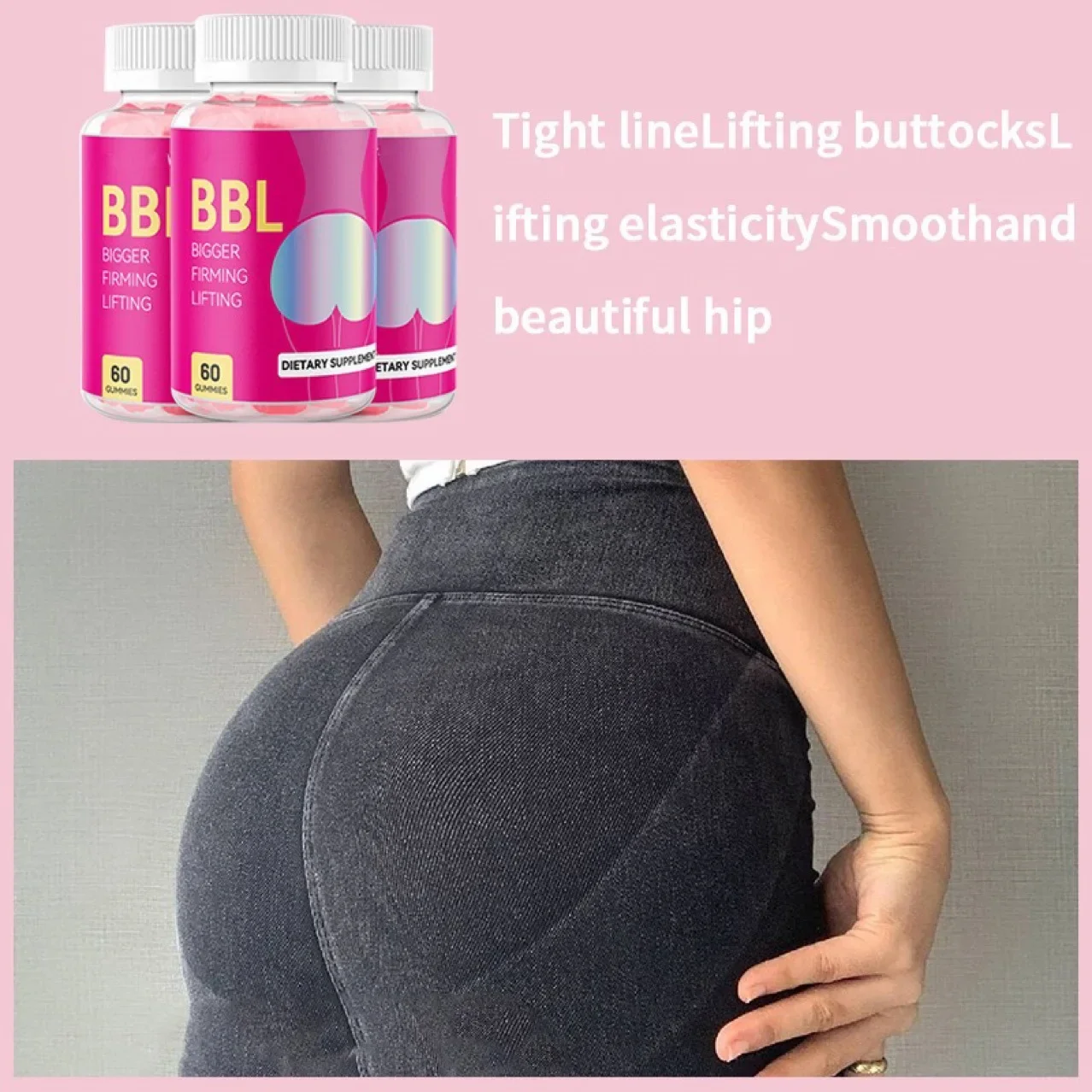 

BBL buttock lifting gummies lift plump buttocks firm and elastic health food