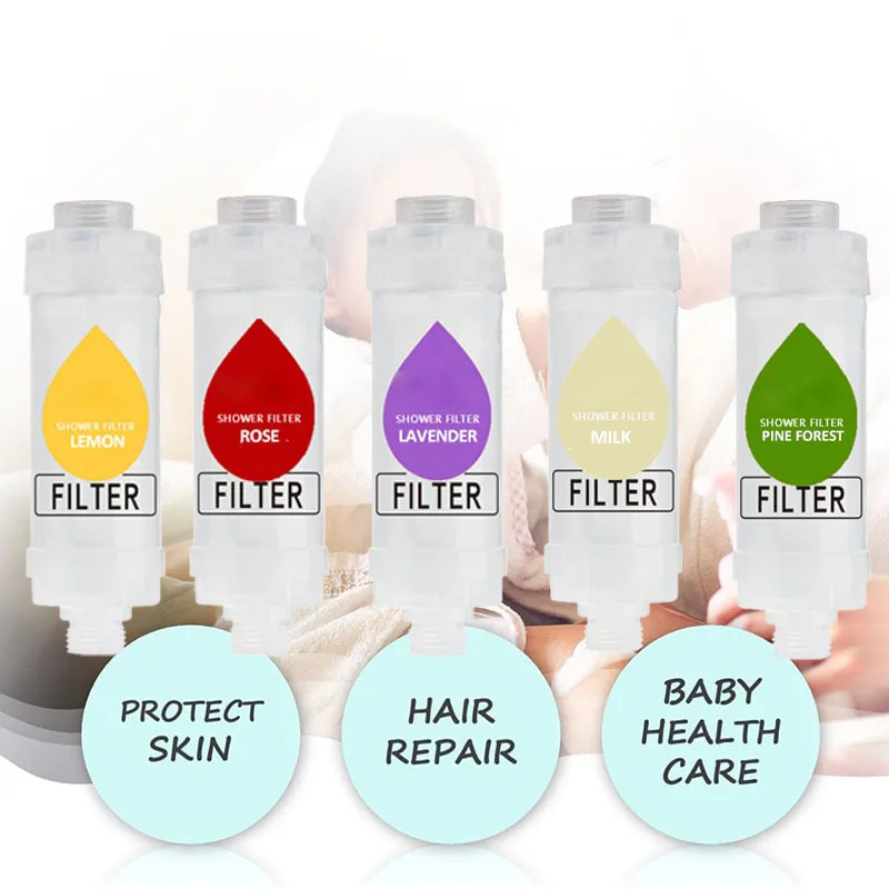 مرشح رأس الدش المعطر لينة تحسين الشعر/الجلد العطر إزالة الكلور منقي المياه الإناث هدية اكسسوارات الحمام