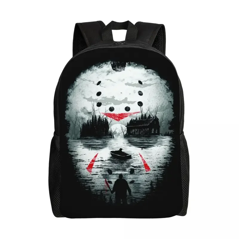 Mochila de película de terror para hombres y mujeres, bolsa de libros informal para estudiantes universitarios, bolsas de película de Halloween