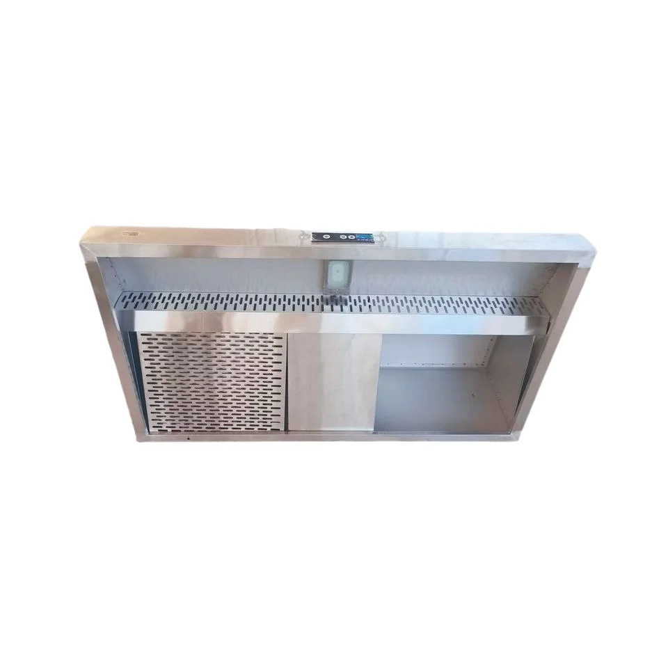 Commercial Kitchen Equipment Electric Free Standing Range Hood with Baffle Filter Vented Cooker Exhaust Hood for Restaurant Use