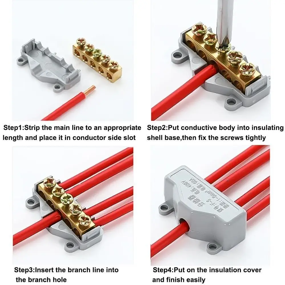 Docking High Power High Power Splitter Conductor Brass Large Current Wire Connector Quick Terminal Block