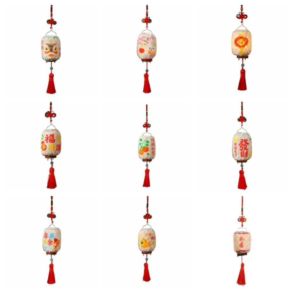 Weaving Mid-Autumn Festival Lantern Bamboo Weaving Cage Chinese Style Luminous Lantern DIY Material Kit Handmade