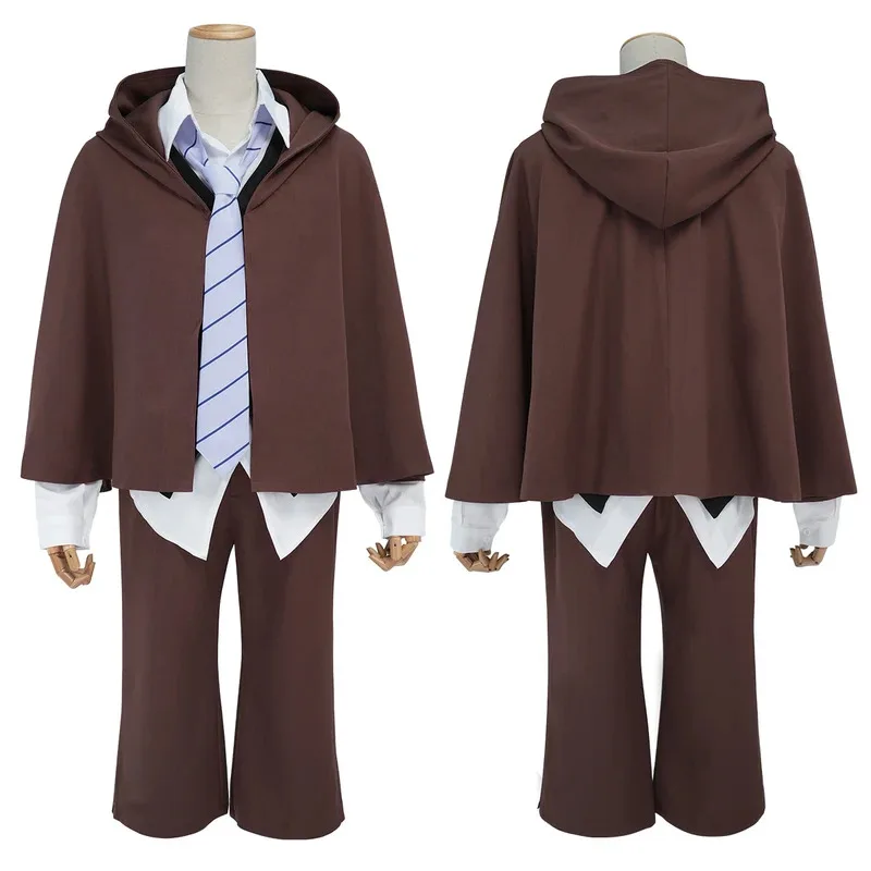 

HOLOUN Bungo Anime Edogawa Rampo Cosplay Costume Cape Elastic Pants Shirt Vest Tie Hat Daily Wear Cos Convention Halloween Gift