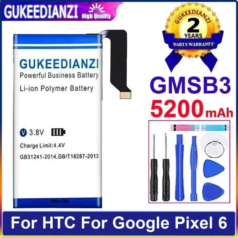 For Htc Google Pixel 6 Mobile Phone Battery GMSB3 5200Mah Stable High-Efficiency