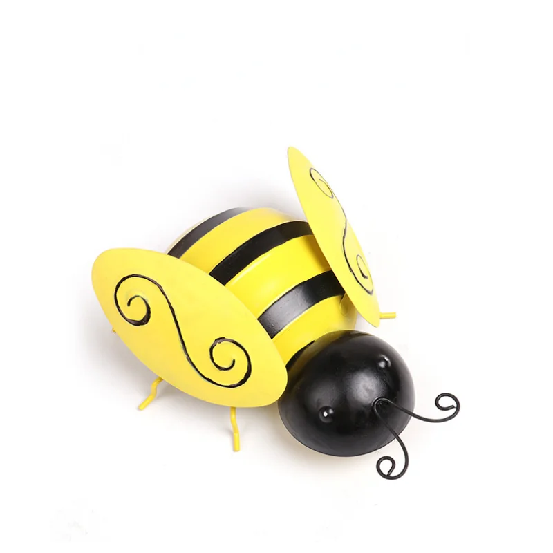 3pcs Bumble Bee Figurines Home Decoration Farmhouse Simulation Insects Ornaments Garden Collection Decor Miniatures Accessories