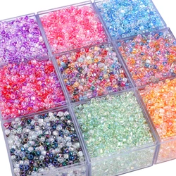 About140pcs Super High Quality Glass Rice Beads Phantom Dyed Core Triangle Beads Loose Beads DIY Bracelet Necklace Jewelry Acces