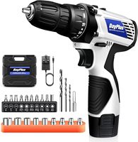 DayPlus Mini Cordless Drill Driver Kit,12V Electric Screwdriver Tool+LED Work Light,High Torque 45N.m,3/8Inch Keyless Chuck,18+1