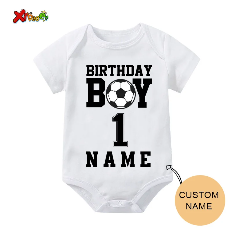 soccer birthday shirt boys Football Kids TShirt Baby Body Suit Cotton Summer Family Matching Sets Mom Dad Children Match Clothes