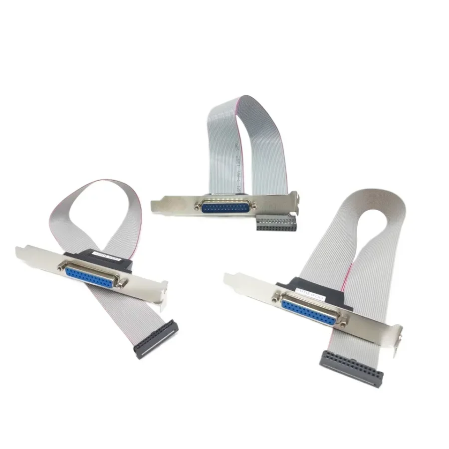 

2.0 or 2.54 Space DB25 Socket Motherboard Parallel LPT 25Pin Printer Print Port Cable Host Case Rear Bracket FC26P Male Female