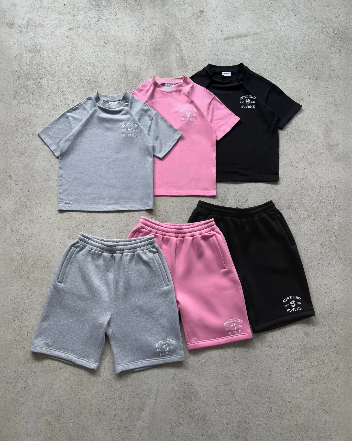 SUVE Summer Harajuku Casual Shorts T-shirt Cotton Sportswear Two Piece Set Pocket Zipper Sports Short Short Sleeve Tracksuit