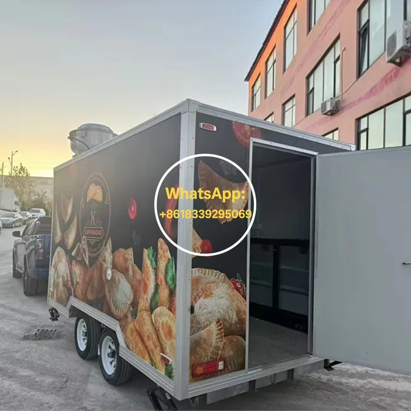 

Customized BBQ Food Truck Hot Dog Small Square Trailer Compact Mobile Kitchen Turnkey Setup NSF Certified Stainless Steel 2025