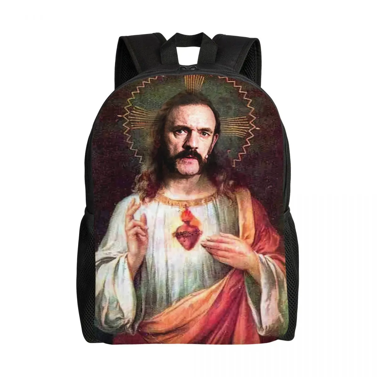

Пользовательский рюкзак для ноутбука Saint Lemmyes Jesus Meme, женский и мужской базовый рюкзак для школьников, сумка