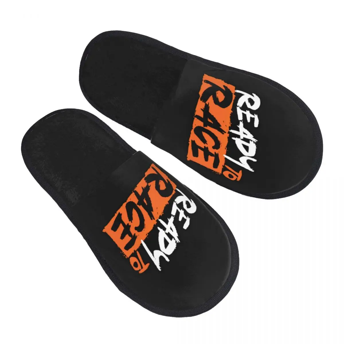 Custom Ready To Race Soft Scuff Memory Foam Slippers Women Motorcycle Rider Racing Sport Bedroom House Shoes