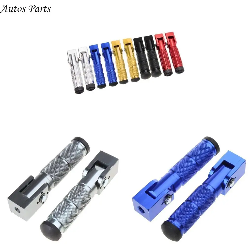 

57BA Aluminum Foot Peg Universal Front Rear Footrest Pedal Motorcycle 90 Degree Fixed Folding- Footpeg Modified Accessory