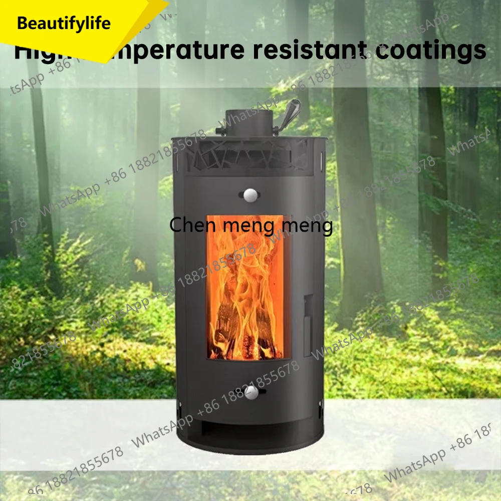 A55 Modern Home Rural Villa Style Fireplace Vertical Heating Fireplace Blowing Heat Dissipation Indoor Firewood Heating Furnace
