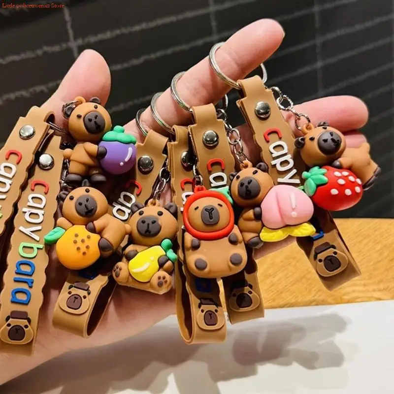 F92D Random Design Animal Holder Soft Rubber Keychain Hanging Accessory