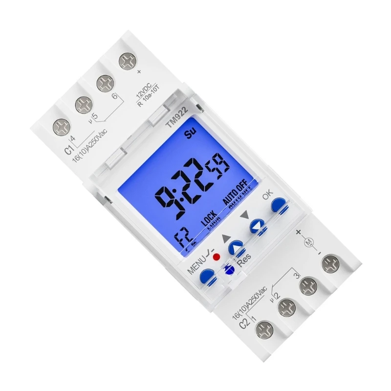 Precisions Timing Switches Double Independent channel Energy Saving Programmable Timers Switches for Home & Office