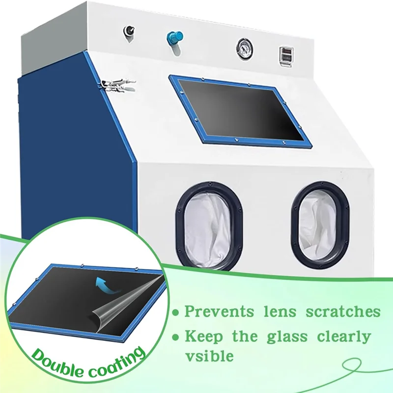 

B97A-Sandblast Cabinet Lens Cover 23X11in Abrasive Window Blasting Cabinet Inner Lens Protector Clear Sand Blast Film