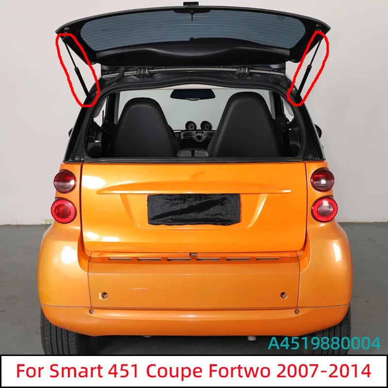 A4519880004 for Smart 451 Coupe Fortwo 2007-2014 Car Trunk Tailgate Shock Strut Shock Absorber Lifting Support Hydraulic Rod