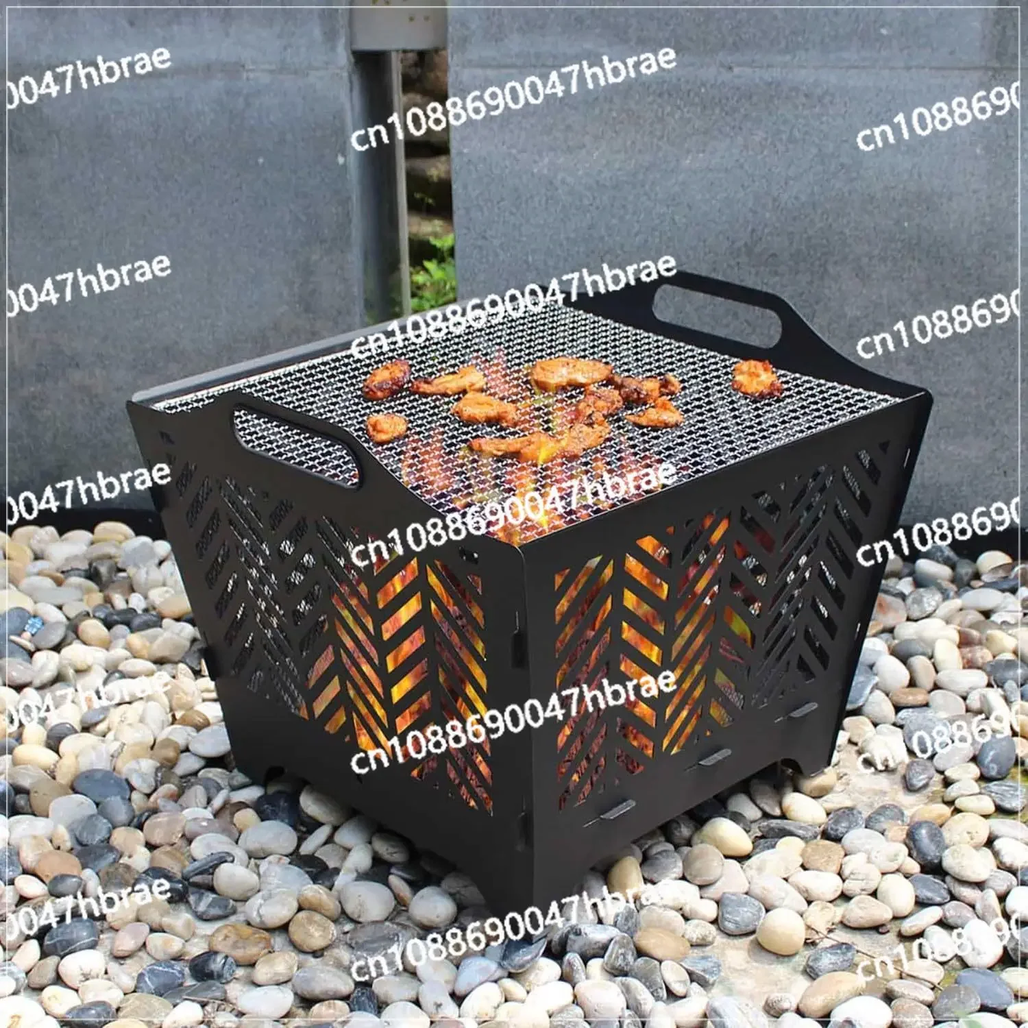 Garden Fire Pit Outdoor Portable Firewood Fireplace Barbecue Grill Heating Grill Grill Brazier Amazon Explosive