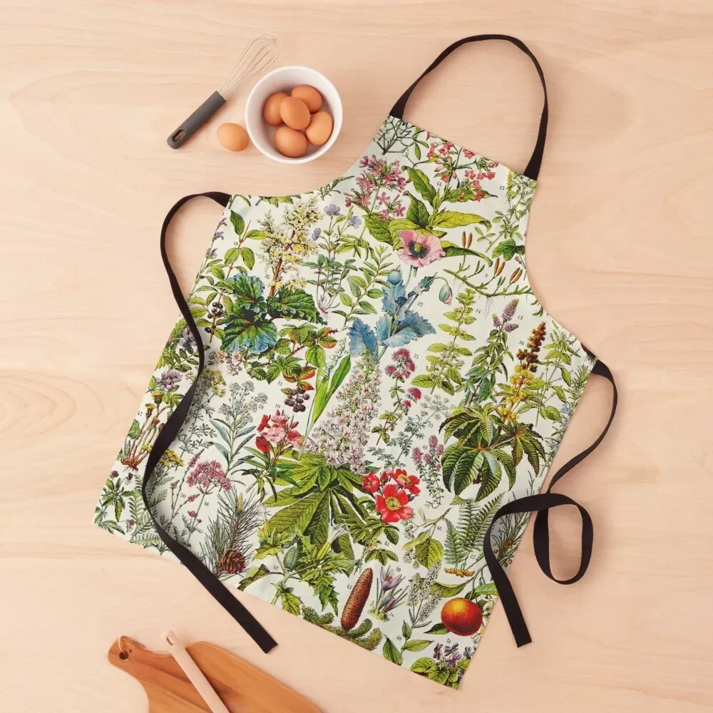 

Adolphe Millot - Plantes Medicinales 01 - Vintage french botanical illustration Apron kitchen item useful gadgets for home Apron