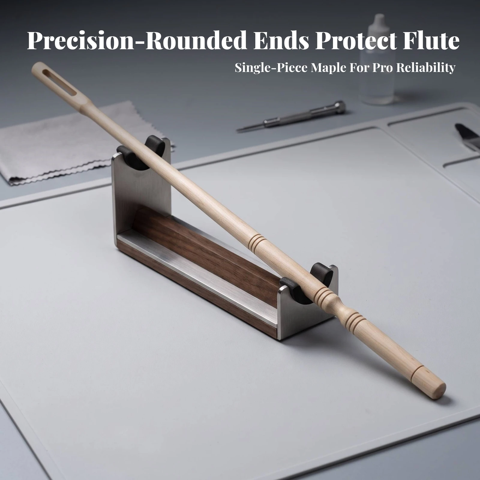 Flute Cleaning Rod with Slotted Loop Polished Flute Cleaning Rod Tool Easy to Use Sturdy for Music Students