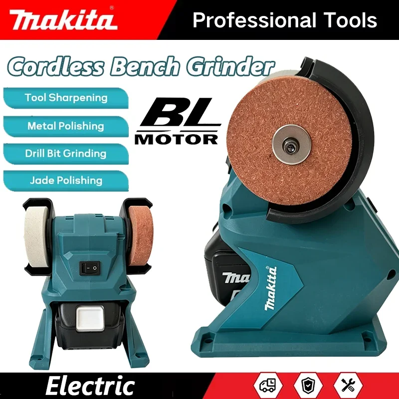 Makita Cordless Bench Grinder 5500RPM Dual Wheel Grinder Metal Stone Knife Polishing Grinding Sharpening Tool for 18V Battery